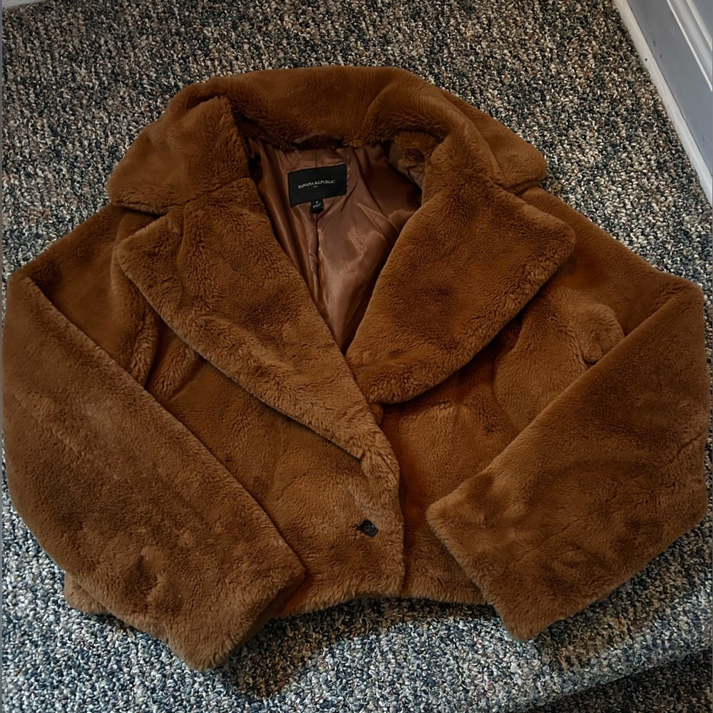 NWOT Banana Republic Sherpa Teddy Jacket Women's Size Small